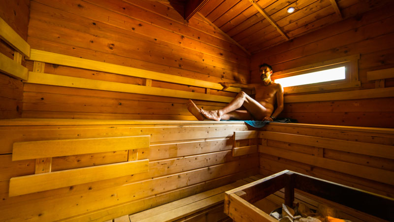Sauna naturiste au Domaine des Lauzons